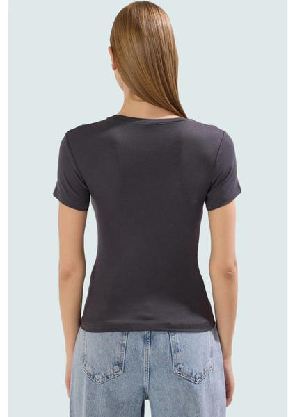 Rahat Günlük Stil Fitted Bluz Vücut Oturan Pamuklu Viskoz Ribana Modern Premium Kalite modelleri