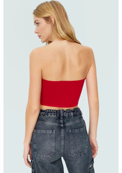 Pamuklu Likralı Penye Super Crop Bluz Rahat Esnek Şık Mükemmel Uyum Özenle Seçilmiş modelleri