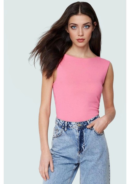 Pamuklu Örme Bluz Sırt Dekolteli Fitted Regular Nefes Alabilir Özenle Seçilmiş modelleri