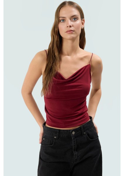 Kolsuz Bluz Fitted Degaje Yaka Polyester Örme Kumaş Seçkin Malzeme Mükemmel Uyum
