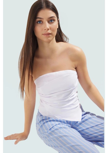 Rahat ve Şık Kolsuz Bluz Pamuklu Dokuma Fitted Günlük Trend Tasarım Özel fiyatları