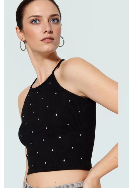 Fitted Crop Bluz Renk Pamuklu Kaşkorse Örme Kumaş Özenle Seçilmiş Premium Kalite fiyatları