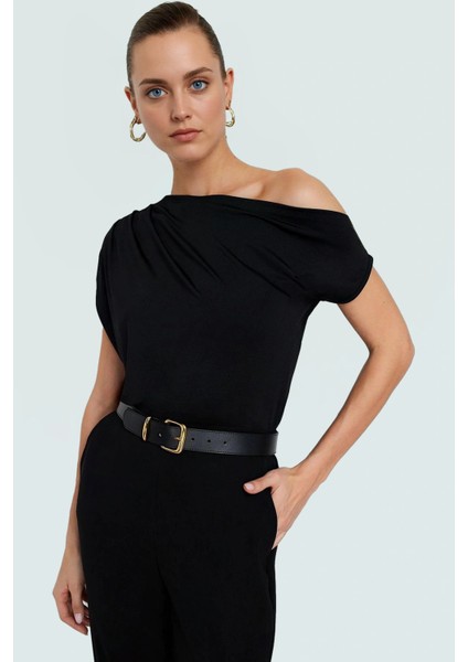 Regular Kalıp Polyester Bluz Yazlık Şıklık Seçkin Malzeme