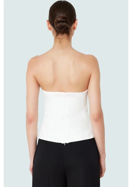 Basic Straplez Bluz %88 Polyester %12 Elastan Renk Yazlık Günlük Kullanım Için modelleri