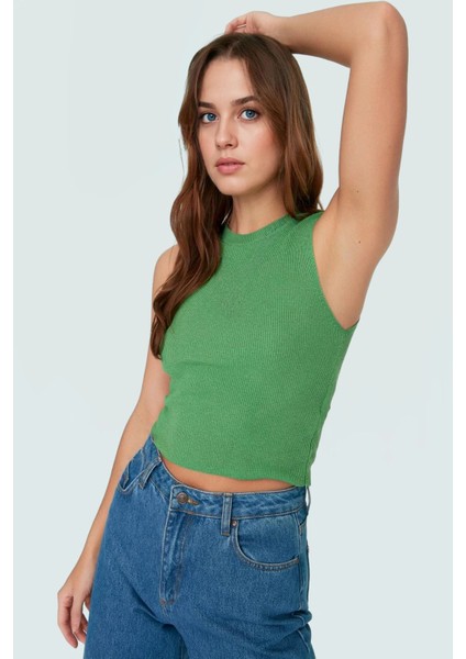 Triko Bluz Bisiklet Yaka Kolsuz Rahat Günlük Yazlık Modern Stil Seçkin Malzeme modelleri