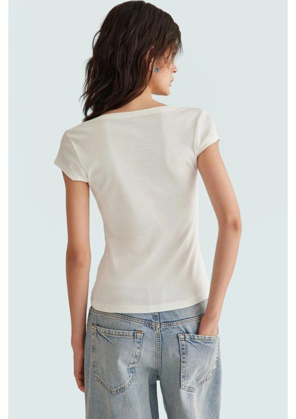 Yazlık Kısa Kollu Bluz Kare Yaka Fitted %100 Pamuk Profesyonel Görünüm Günlük Kullanım Için modelleri