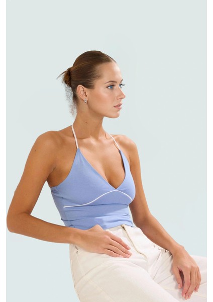 Cool & Comfort Örme Bluz Fitted Kalıp Havuz Yaka Ince Askılı Özenle Seçilmiş fiyatları