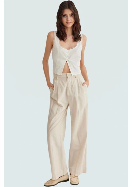 Flamlı Pamuk Dokuma Bluz Basic Kolsuz Kare Yaka Crop Fitted Rahat Kullanım ve Şık fiyatları