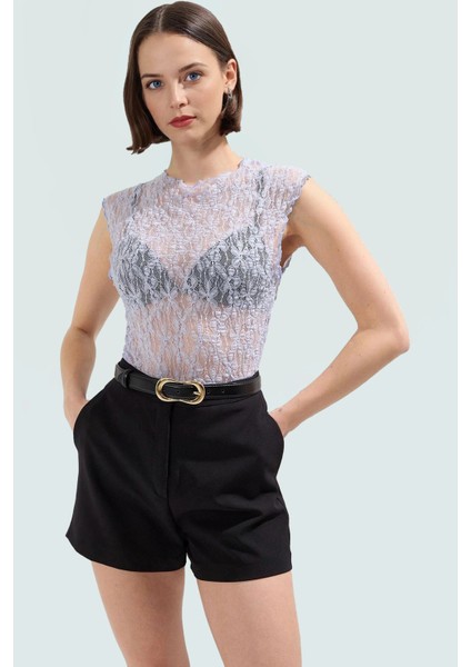 Rahat ve Şık Dantelli Örme Bluz Yaz Günleri Için Ideal Seçim Modern Stil Özel Tasarım