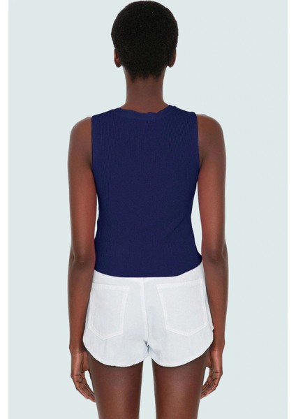 Triko Bluz Bisiklet Yaka Kolsuz Rahat Günlük Yazlık Modern Stil Seçkin Malzeme modelleri