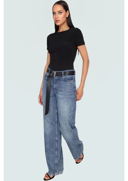 Rahat Esnek Crop Bluz Polyester Elastan Sandy Dokuma Yazlık Trend Tasarım Modern Stil