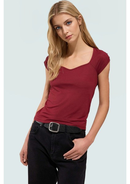 Kadın Kaşkorse Örme Bluz Kolsuz Fitted Kalıp Konforlu Kesim Dayanıklı Malzeme Premium Kalite fiyatları