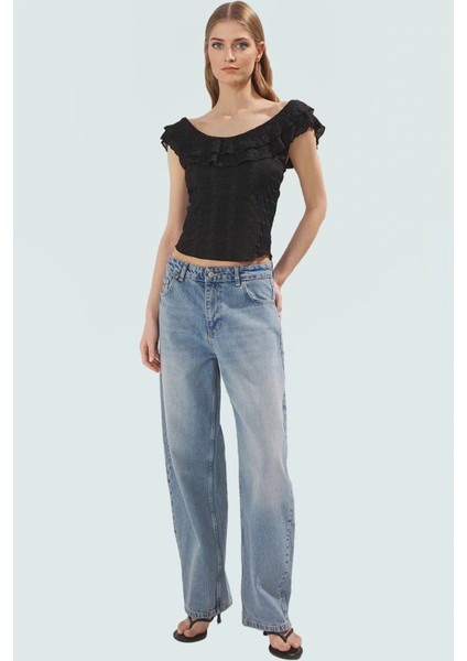 Kolsuz Fitted Örme Bluz Havuz Yaka Crop Boy Polyester Günlük Kullanım Için Özel Tasarım fiyatları