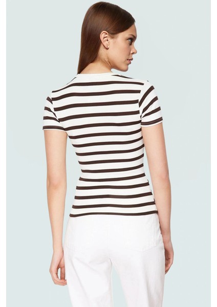 Rahat Günlük Stil Fitted Bluz Vücut Oturan Pamuklu Viskoz Ribana Modern Premium Kalite modelleri