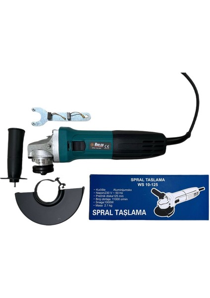 Avuç Içi Spiral Taşlama Makinesi, 1000W Gücüyle Kolay Kullanım Sağlar