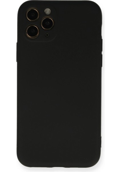 Iphone 11 Pro Kılıf Nano Içi Kadife Silikon - Siyah Svlrs