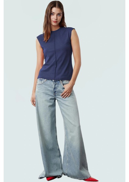 Rahat Yazlık Bluz Viskoz Ribana Bisiklet Yaka Vücuda Oturan Kalıp Şık Görünüm fiyatları