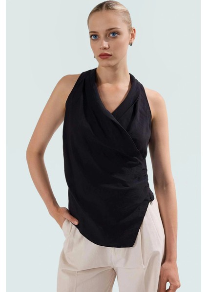 Yazlık Modal Bluz; V Yaka; Fitted; Melfi Dokuma Günlük Kullanım Için Rahat ve Şık Seçkin Malzeme fiyatları