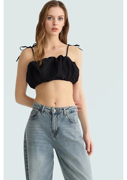 Super Crop Kolsuz Bluz %77 Polyester %23 Pamuk Dacron Kumaş Profesyonel Görünüm Kaliteli Işçilik