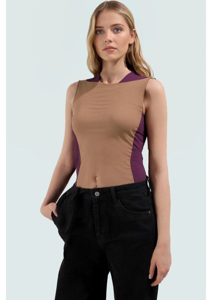 Yazlık Kadın Örme Yelek Regular Kalıp Bisiklet Yaka Scuba Krep Kumaş Dayanıklı Malzeme