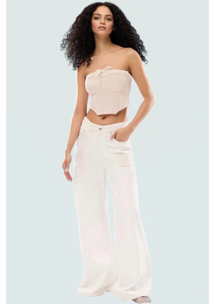Polyester Elastan Crop Bluz Rahat Yazlık Casual Stil Profesyonel Görünüm Günlük Kullanım Için