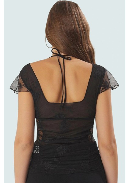 Rahat Yazlık Bluz Tül V Yaka Fitted Kalıp 93%polyester Modern Stil Kullanım modelleri