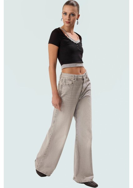 Çıtçıtlı Kısa Bluz Polyester Kaşkorse Örme Günlük Stil Rahat Kullanım Şık Görünüm