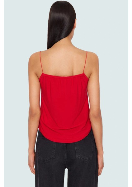 Regular Kalıp Kolsuz Polyester Bluz Günlük Kullanım Için Mükemmel Seçim Özenle Seçilmiş fırsatları