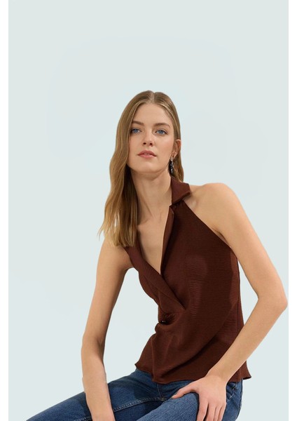 Yazlık Pamuklu Polyester Bluz Kolsuz Ceket Yaka Regular Kesim Profesyonel Görünüm fiyatları