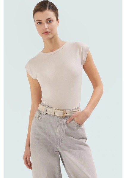 Yazlık Kolsuz Fitted Bluz %98 Viskoz %2 Elastan Nefes Alan Kumaş Günlük Kullanım Için