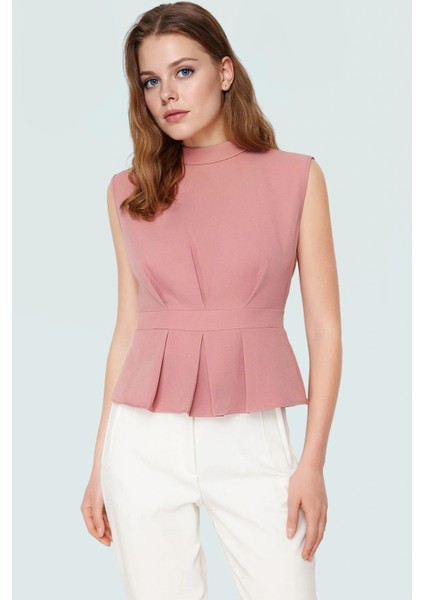Rahat Kolsuz Bluz Yazlık Dokuma Polyester Karışımlı Trend Tasarım Seçkin Malzeme modelleri