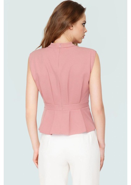Rahat Kolsuz Bluz Yazlık Dokuma Polyester Karışımlı Trend Tasarım Seçkin Malzeme fırsatları
