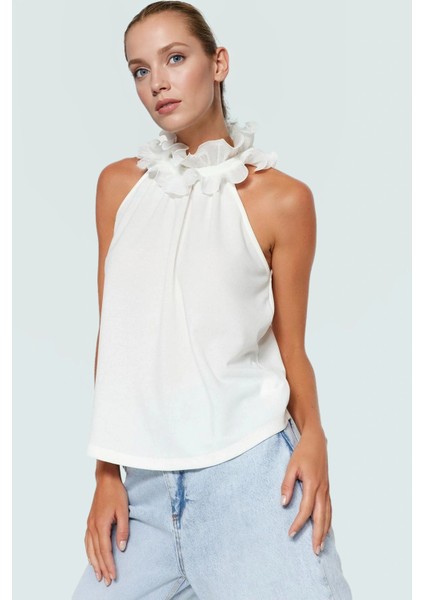 Regular Kalıp Kolsuz Bluz Polyester Örme Kumaştan Yüksek Kalite Dayanıklı Malzeme fiyatları
