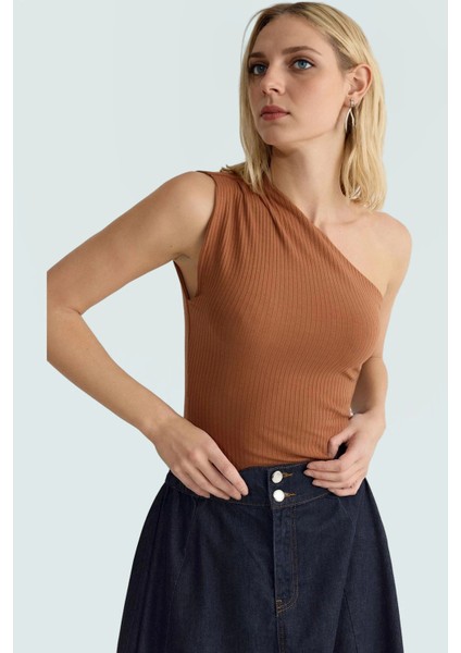 Rahat Pamuklu Bluz Asimetrik Yaka Fitted Kalıp Kolsuz Günlük Kullanım Mükemmel Uyum fiyatları