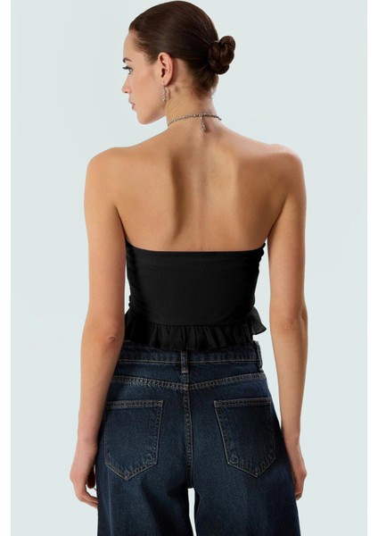 Örme Kumaş Krop Bluz Halter Yaka Fitted Kolsuz Yazlık Yüksek Kalite Premium modelleri