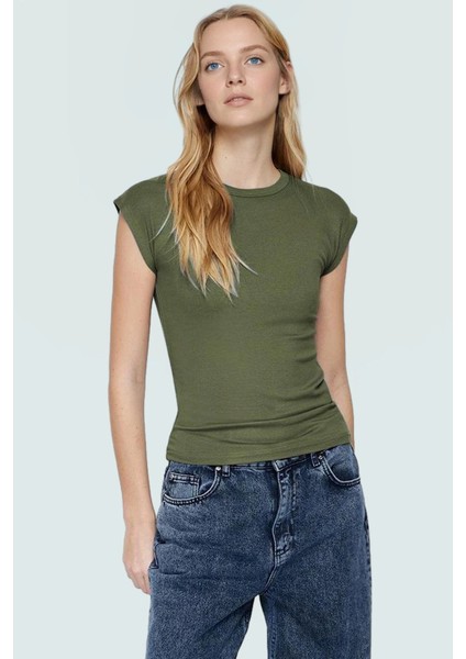 Yazlık Kolsuz Fitted Bluz %98 Viskoz %2 Elastan Nefes Alan Kumaş Günlük Kullanım Için fırsatları