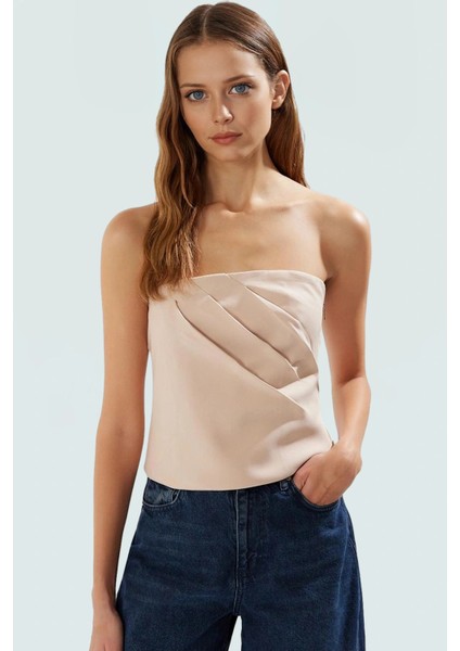 Yazlık Straplez Bluz Finike Dokuma Kolsuz Fitted Kalıp Premium Kalite Özenle Seçilmiş fiyatları