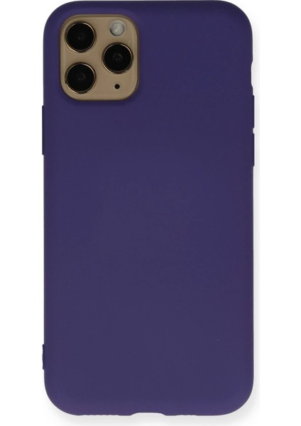 Iphone 11 Pro Kılıf Nano Içi Kadife Silikon - Mor Svlrs