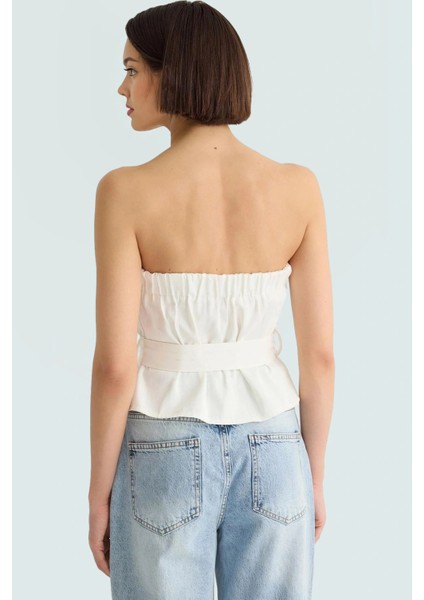 Yazlık Kolsuz Bluz Renk Gabardin Kumaş Straplez Fitted Basic Günlük Kullanım Için modelleri