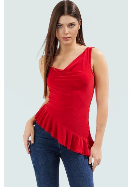 Fitted Kalıp Sandy Dokuma Bluz Rahatlık ve Şıklık Bir Arada Modern Stil