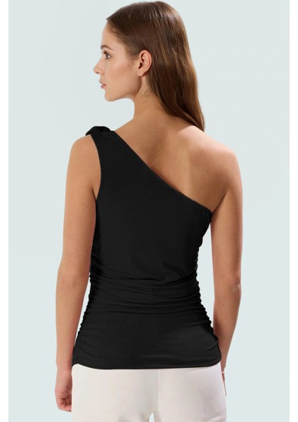 Tek Kol Kolsuz Fitted Örme Bluz Şık Tasarım Yaz Için Premium Kalite Zarifane modelleri