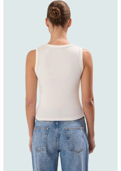 Yazlık Kolsuz Bluz Havuz Yaka Fitted Kalıp Rejenere Kaşkorse Kumaş Trend Tasarım modelleri
