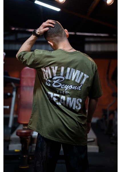 Fitsize - My Limits Erkek Dar Kesim Sporcu Tişört - Fitness & Antrenman Giyim - %100 Pamuklu Kumaş