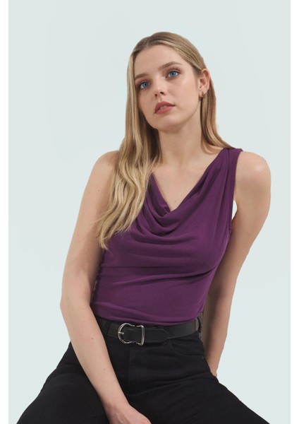 Rahat Modal Bluz Kolsuz Fitted Degaje Yaka Günlük Kullanım Yüksek Kalite fiyatları