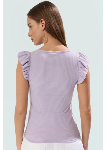 Kaşkorse Örme Bluz Kısa Kollu Renk Fitted Kalıp Günlük Rahat Kullanım Zarifane Tasarım modelleri