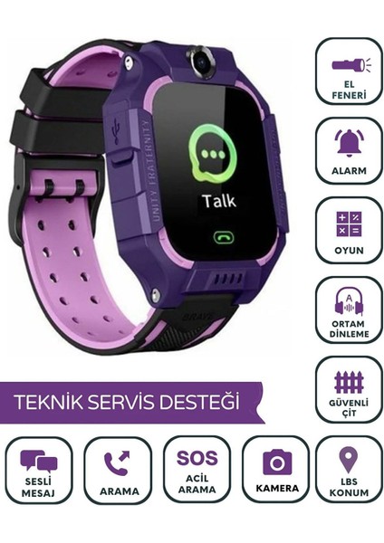 Çocuk Akıllı Saat, Sim Kartlı, Uzaktan Dinleme, Güvenli ve Eğlenceli Kullanım modelleri