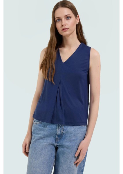 Regular Kalıp Kolsuz Modal Bluz Nefes Alan Rahat Uzun Ömürlü Seçkin Malzeme Modern Stil