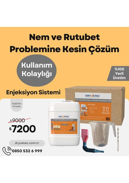 Dampstop Nem ve Rutubet Enjeksiyon Kiti – Kendi Başına Nem Yalıtımı Yapmak Isteyenler Için