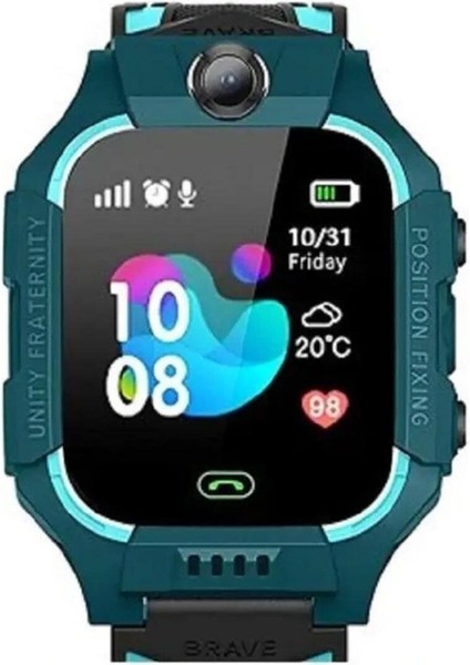 Yeşil, Geniş Kasa, Sim Kartlı Akıllı Çocuk Takip Saati, Çok Renkli, Güvenli ve Kullanışlı.