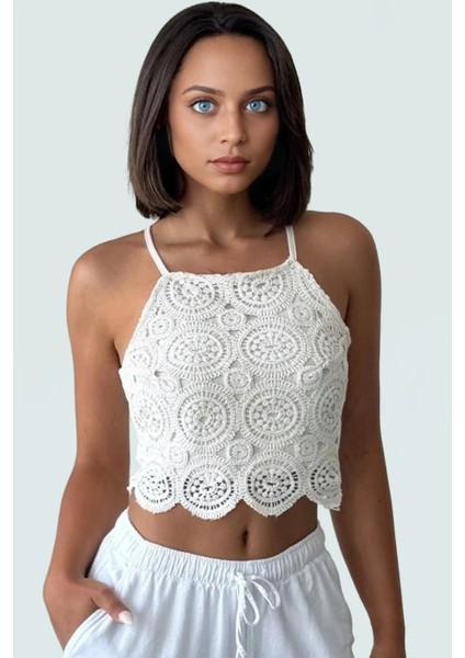 Kroşe Detaylı Pamuklu Dokuma Bluz Regular Kalıp Kolsuz Yazlık Rahat Kullanım Modern Stil fiyatları